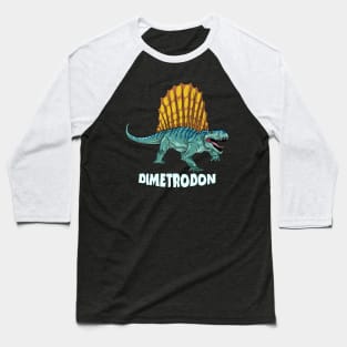 Dimetrodon Prehistoric Design Baseball T-Shirt